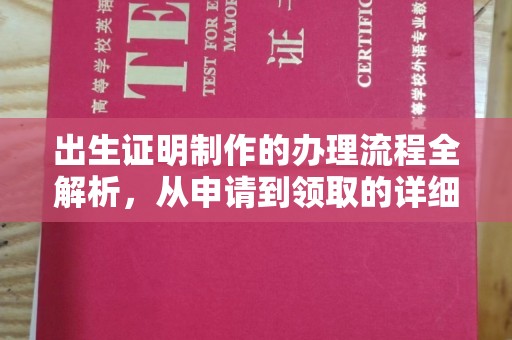 印江出生证明制作的办理流程全解析，从申请到领取的详细指南